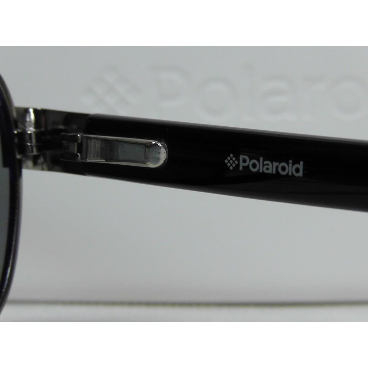 Polaroid sunglasses Aviator - Black/Ruthenium Frame, Gray Lens 8