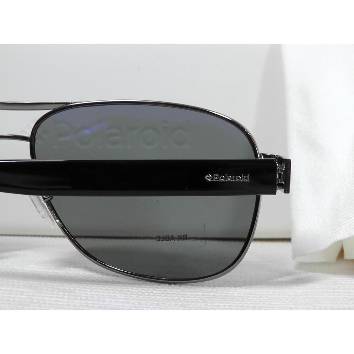 Polaroid sunglasses Aviator - Black/Ruthenium Frame, Gray Lens 6