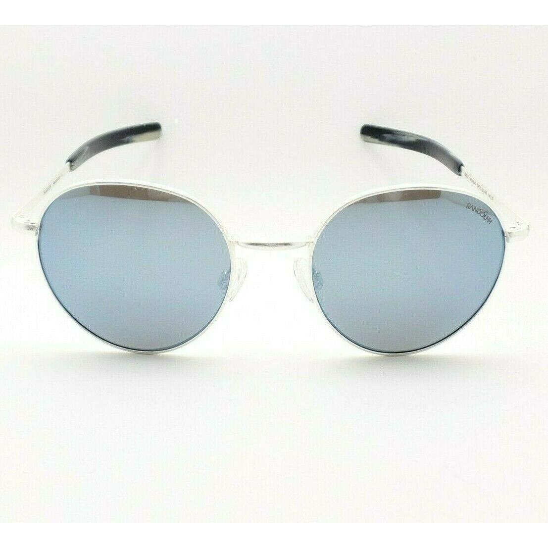 Randolph Douglas DS001 Satin Silver Polarized Mystic Blue DS001 USA Sunglasses 