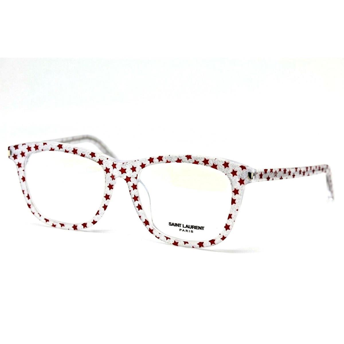 Yves Saint Laurent SL 168/F 006 Red Stars ON White Eyeglasses RX 53-18