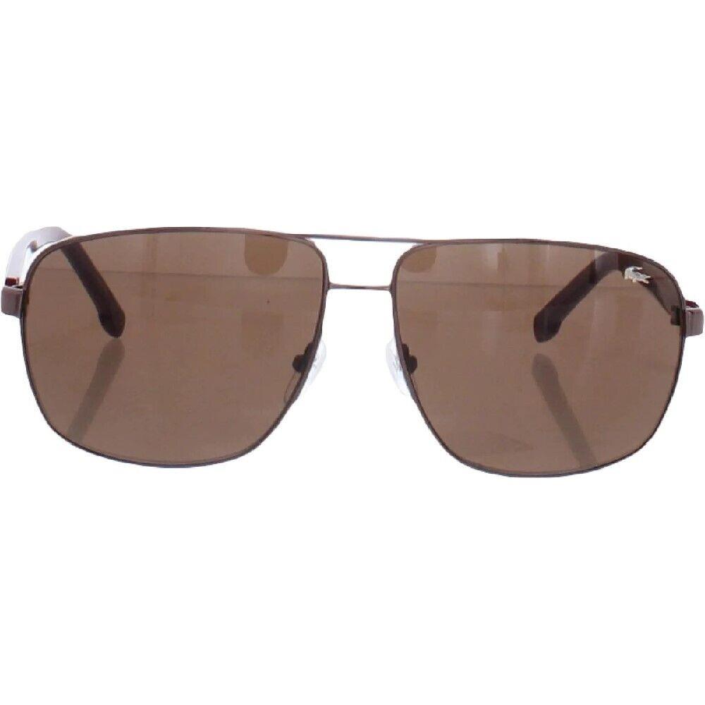 Lacoste Men`s L162S Rectangular Sunglasses Gold/brown 61 mm