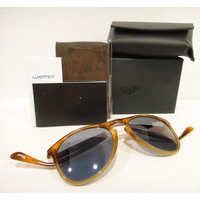Persol sunglasses  - Light Havana Frame, Blue Lens 2