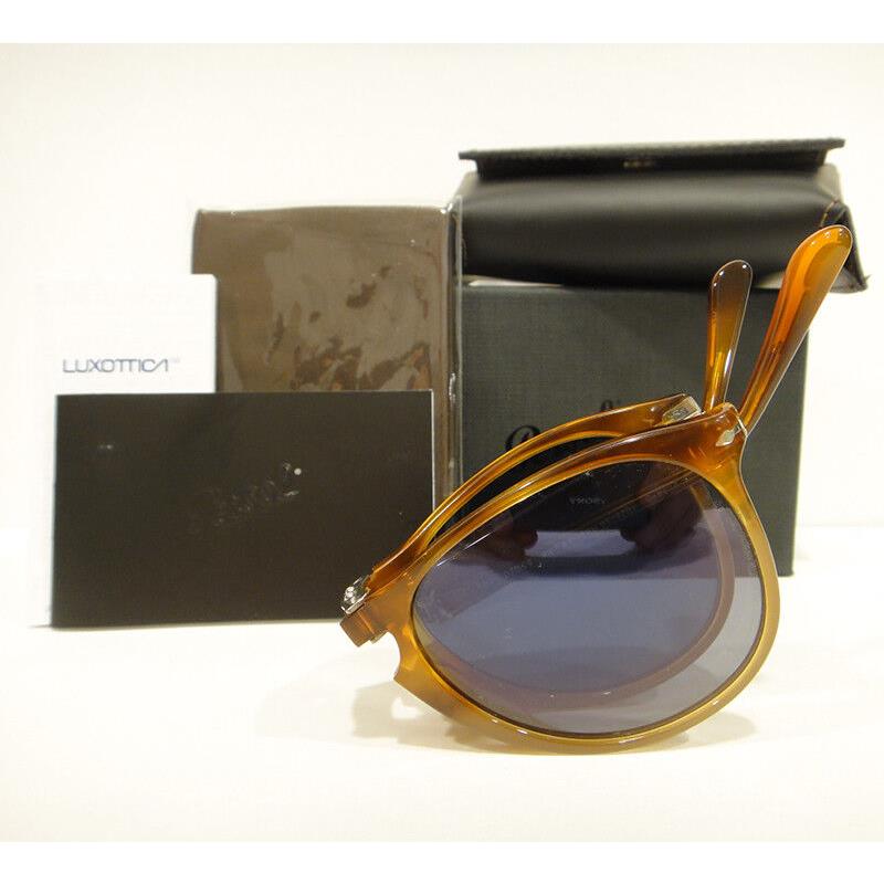 Persol sunglasses  - Light Havana Frame, Blue Lens 3