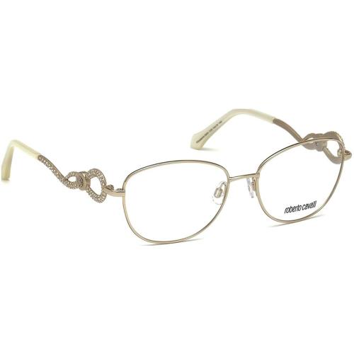 Roberto Cavalli RC5004 Altopascio 028 Light Gold Eyeglasses 54-16-140 5004 Italy