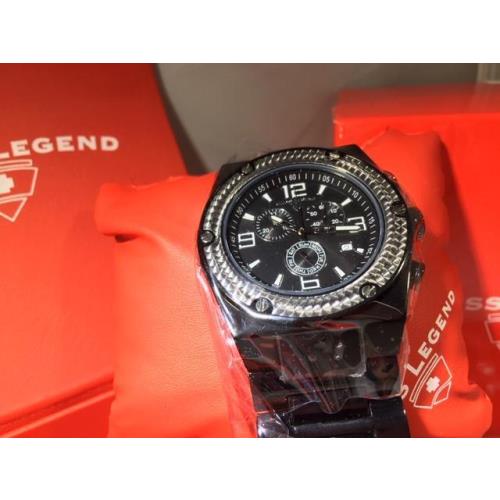 Swiss Legend Men`s 40025P-BB-11-SB Throttle Chronograph Black Dial Watch