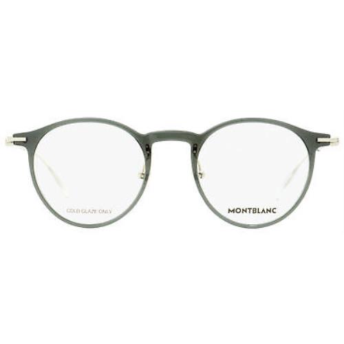 Montblanc eyeglasses  - Gray/Silver/Transparent , Gray/Silver/Transparent Frame, Clear Lens