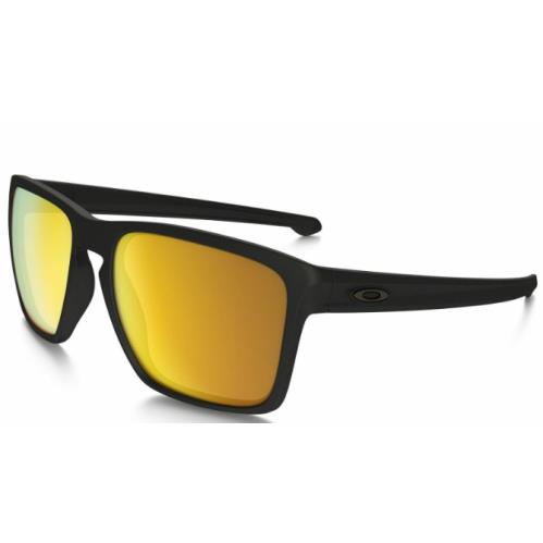 Oakley Sliver XL 24k Iridium Black Frame Yellow Men`s Sunglasses OO9341-0757-57