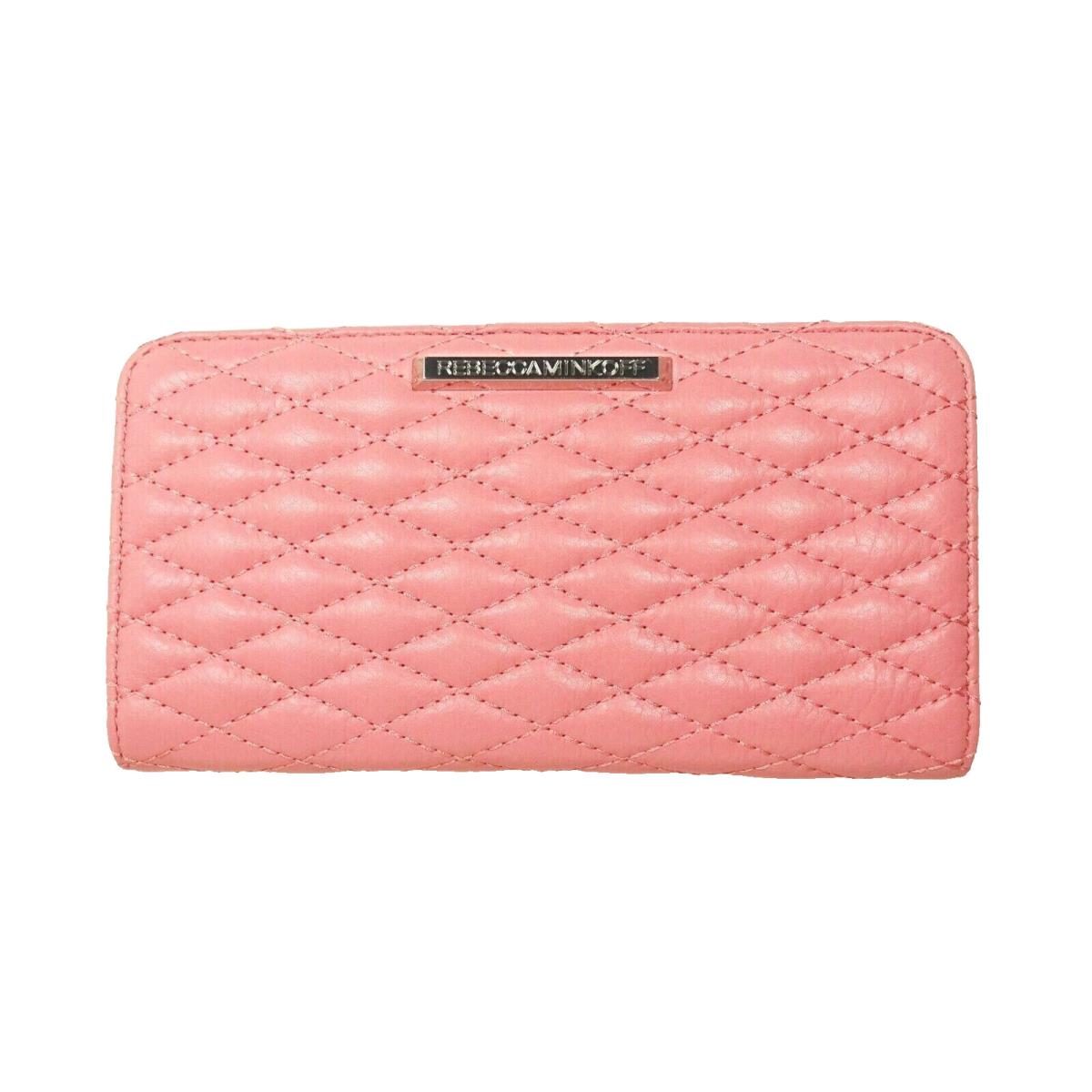 Marc Jacobs Rebecca Minkoff Sofie Guava Color Quilted Leather Bifold Wallet