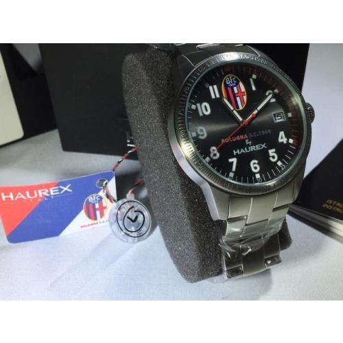 Haurex Italy Men`s BC300UBG Red Arrow Bologna Tachymeter Steel Bracelet Watch