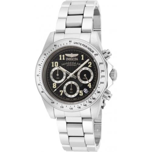 Mens Invicta 17025 Speedway Chronograph Black Dial Steel Bracelet Watch