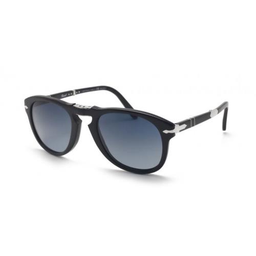 Persol 714 Sunglasses 714SM Steve Mcqueen 95S3 Black Blue Polarized 54