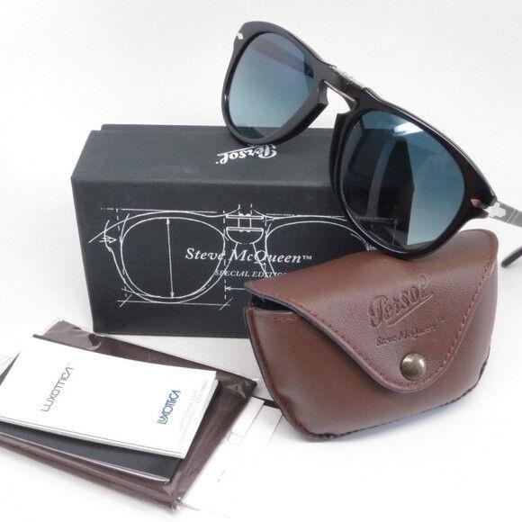 Persol sunglasses Steve McQueen - Black Frame, Blue Lens 2