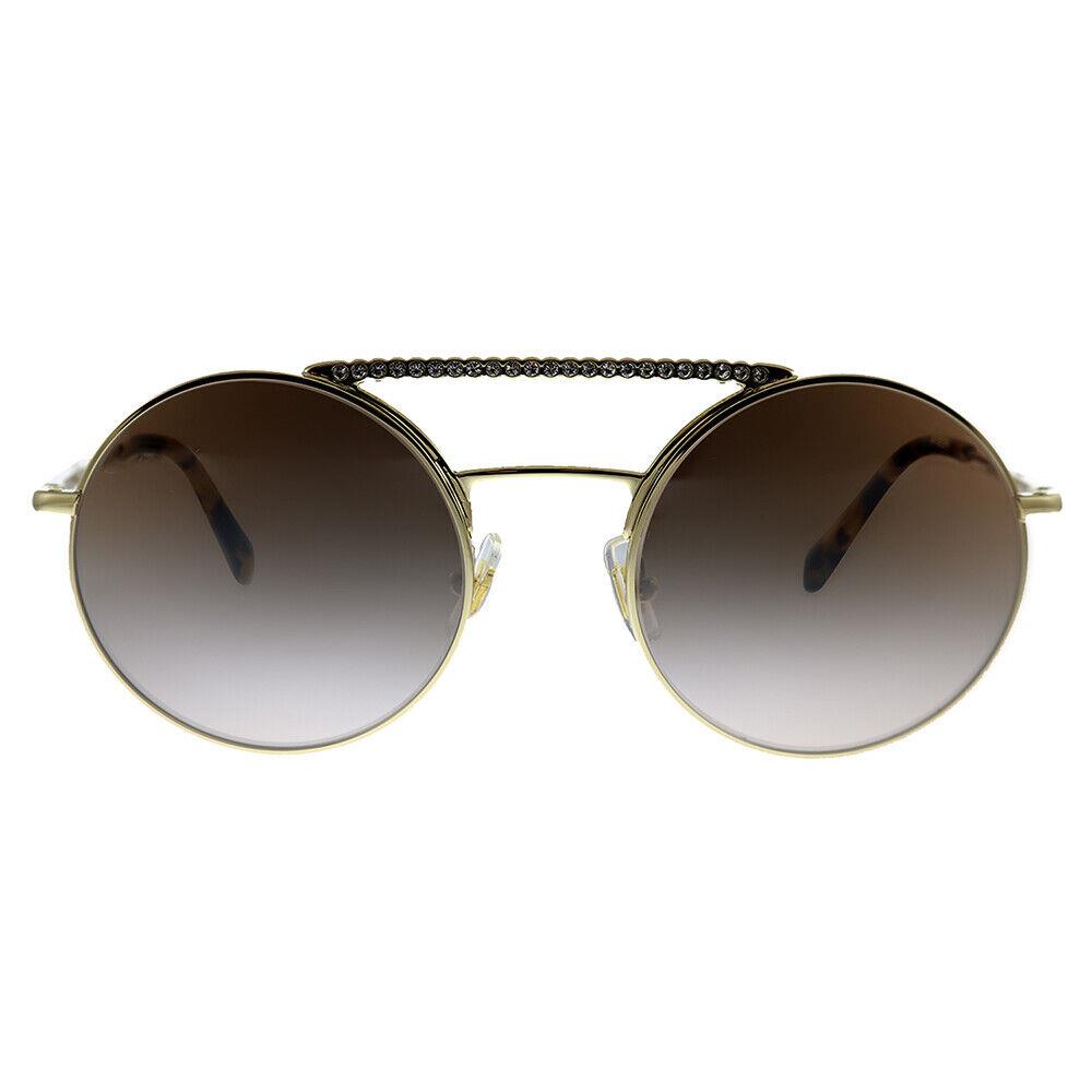 Miu Miu Core Collection MU 52VS ZVNQZ9 Pale Gold Metal Round Sunglasses