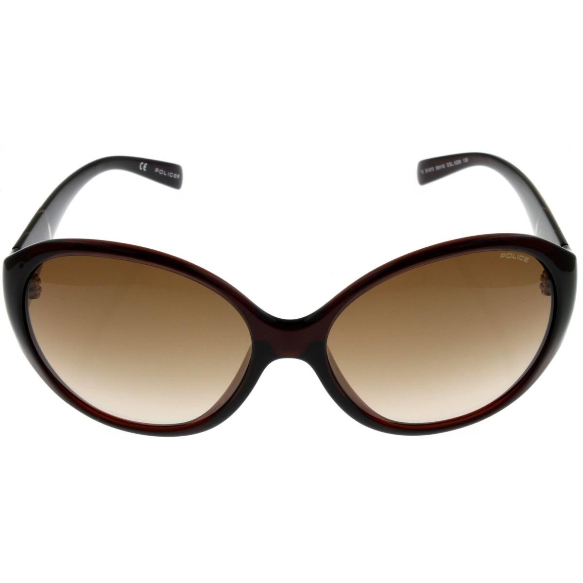 Police Sunglasses Women S1673 0Z90 Oval Brown