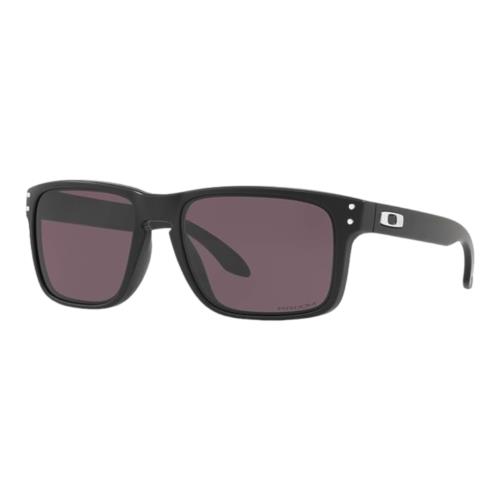 Oakley Men`s Holbrook 9102-E8 Prizm Grey Black Frame Sunglasses - Frame: Black, Lens: Gray