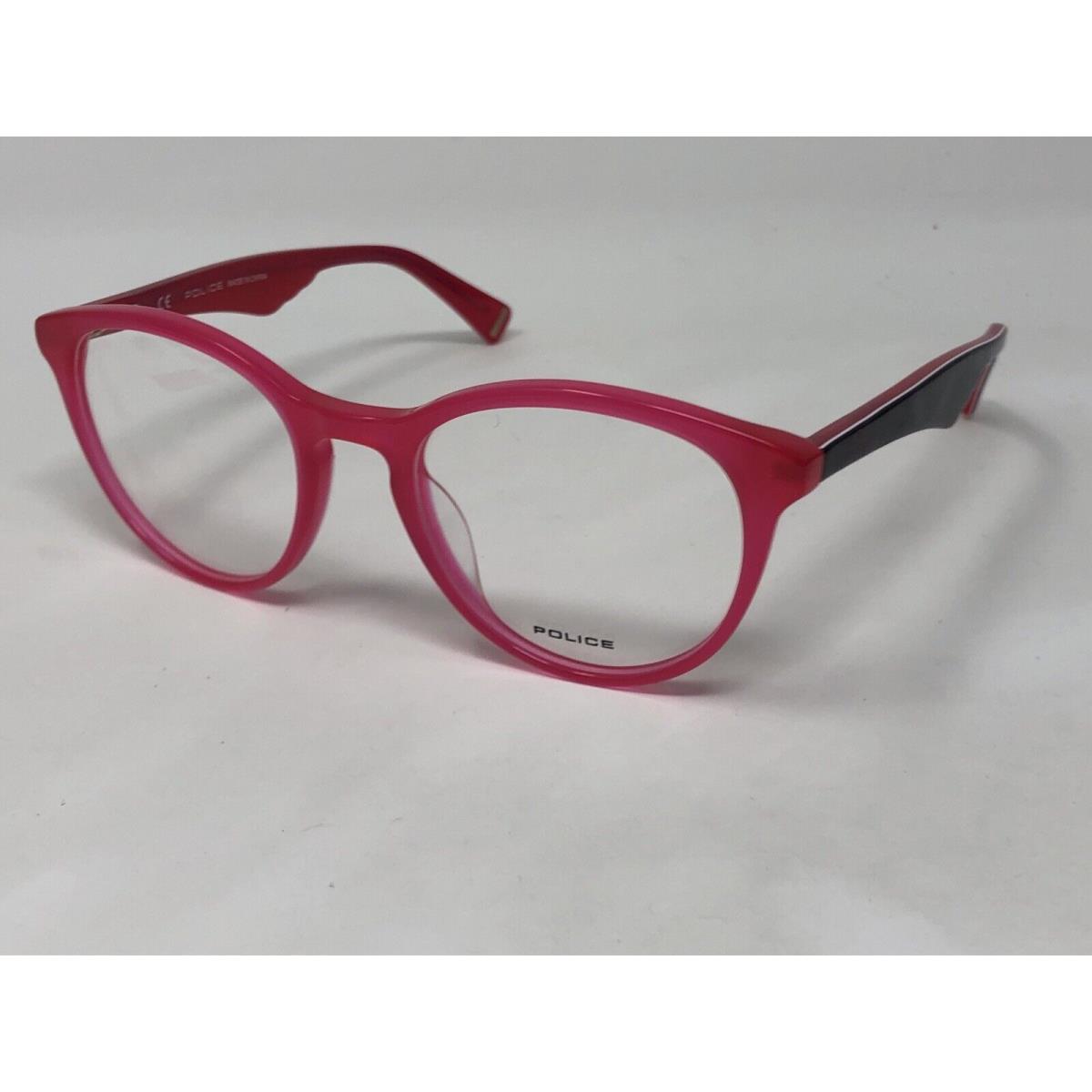 Police Savage 5 Eyeglasses Frame VPL416 COL.02GR 50-20-140 Pink Crystal DI79