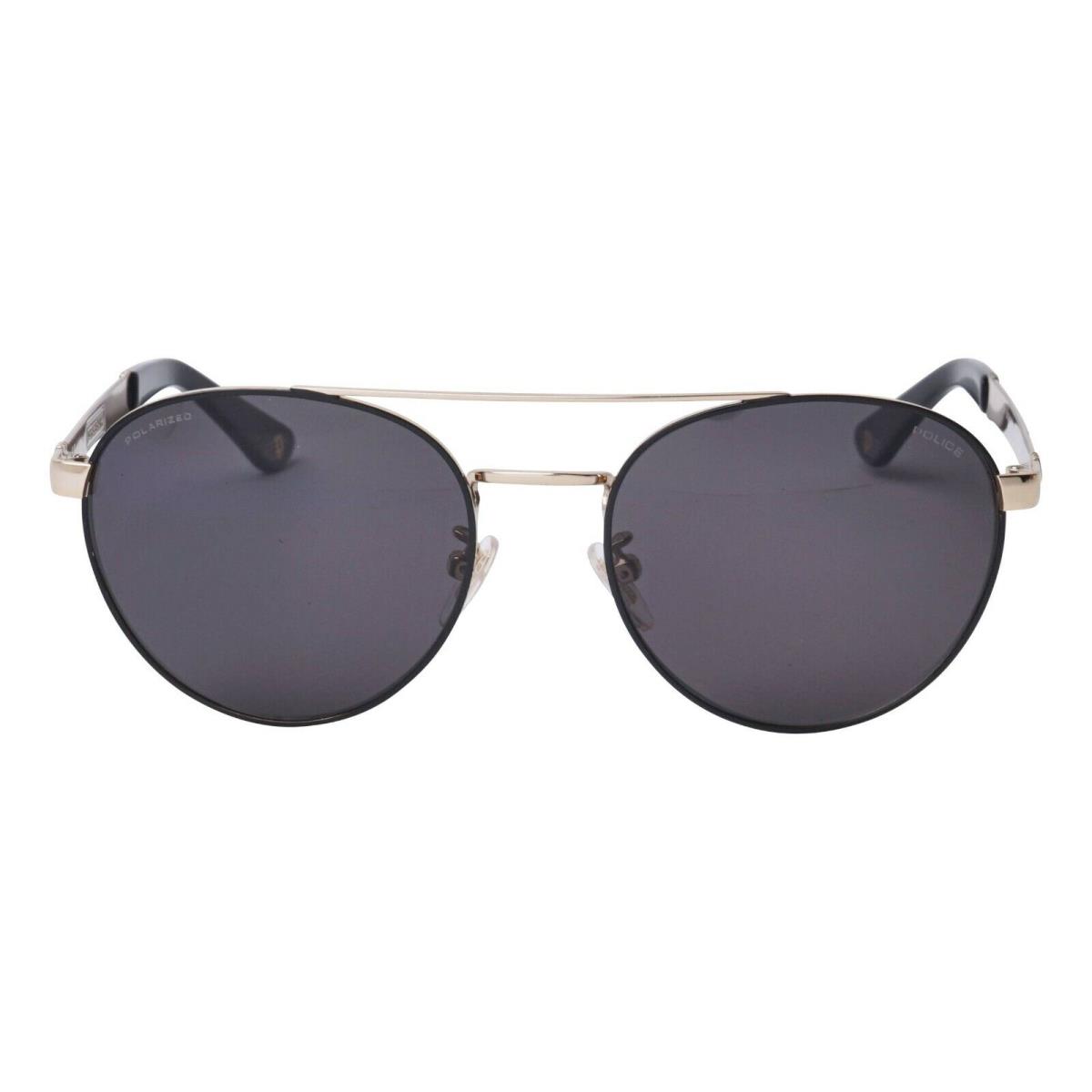 Police Sunglasses Origins 4 SPL891 301P Black Gold / Grey Polarized 55MM - Black, Gold, Grey