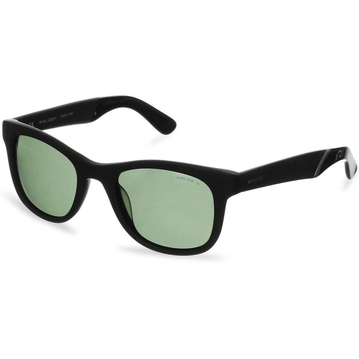 Police Sunglasses S1715 703P Matte Black W/grey Green Polarized 50mm