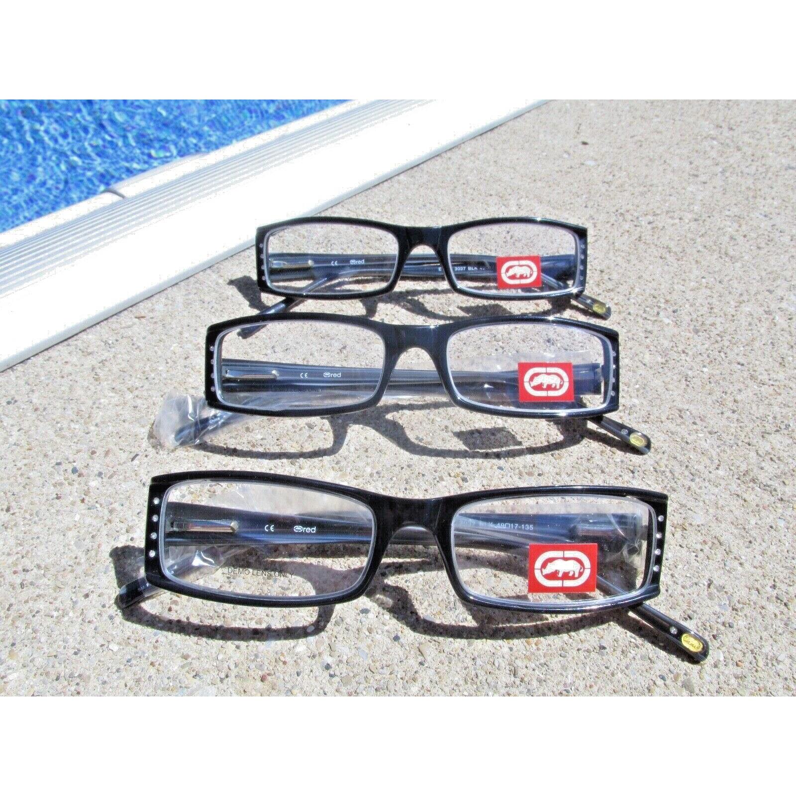 Set of 3 Marc Ecko Red 3037 Eyeglasses Frames Eyewear 49-17-135 Rectangular F185
