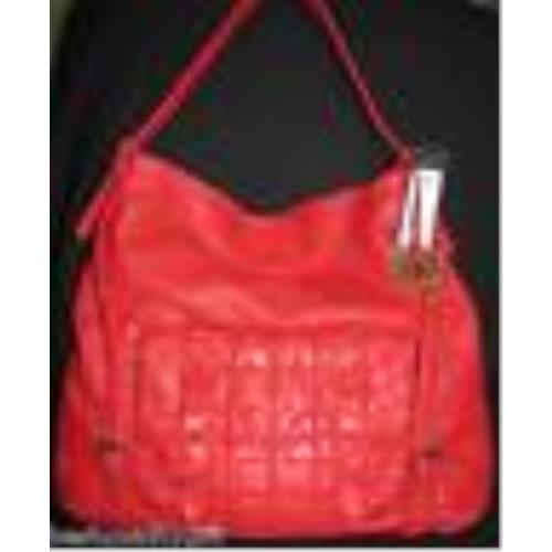 Red Marc Ecko Red Soft Cherry Folded Fury Bucket Hobo Tote Hand Bag