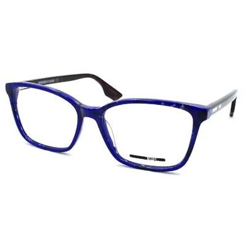 Mcq Alexander Mcqueen MQ0062O 002 Women`s Eyeglasses 54-16-145 Blue Havana