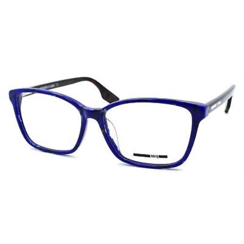 Mcq Alexander Mcqueen MQ0062OA 002 Women`s Eyeglasses 55-15-145 Blue Havana