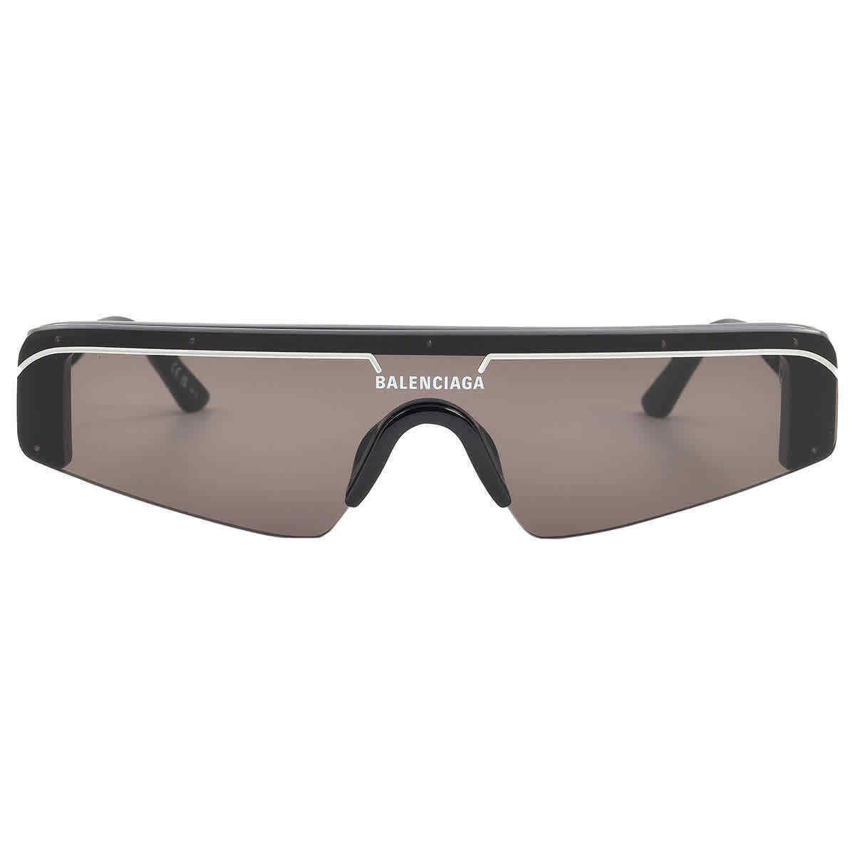 Balenciaga Gray Shield Unisex Sunglasses BB0003S 001 99 BB0003S 001 99