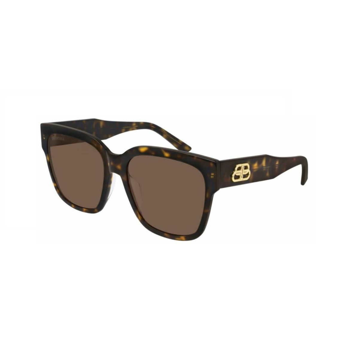 Balenciaga BB 0056S 002 Havana/brown Square Women`s Sunglasses