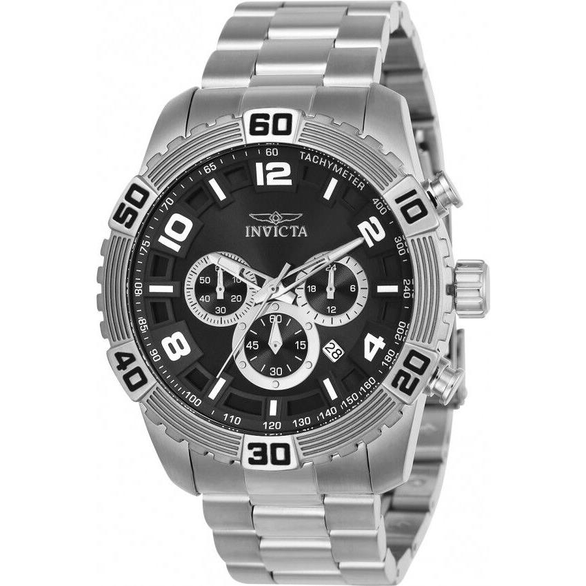 Mens Invicta 24602 Pro Diver Chronograph Steel Bracelet Watch