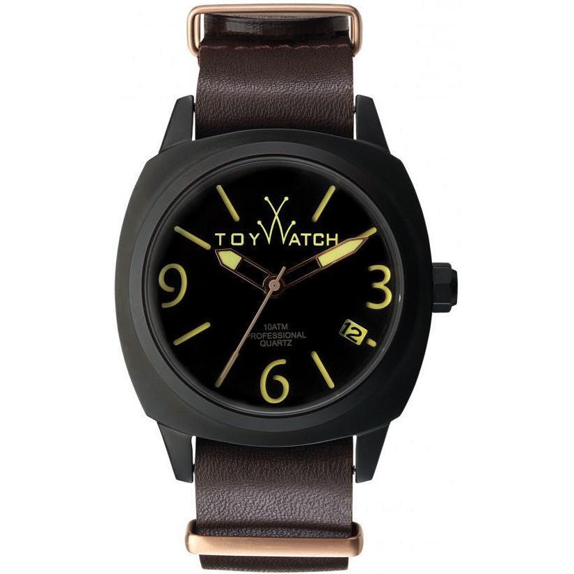 Toy Watch IC03BR Men`s Brown Black Icon Leather Strap Watch 2702