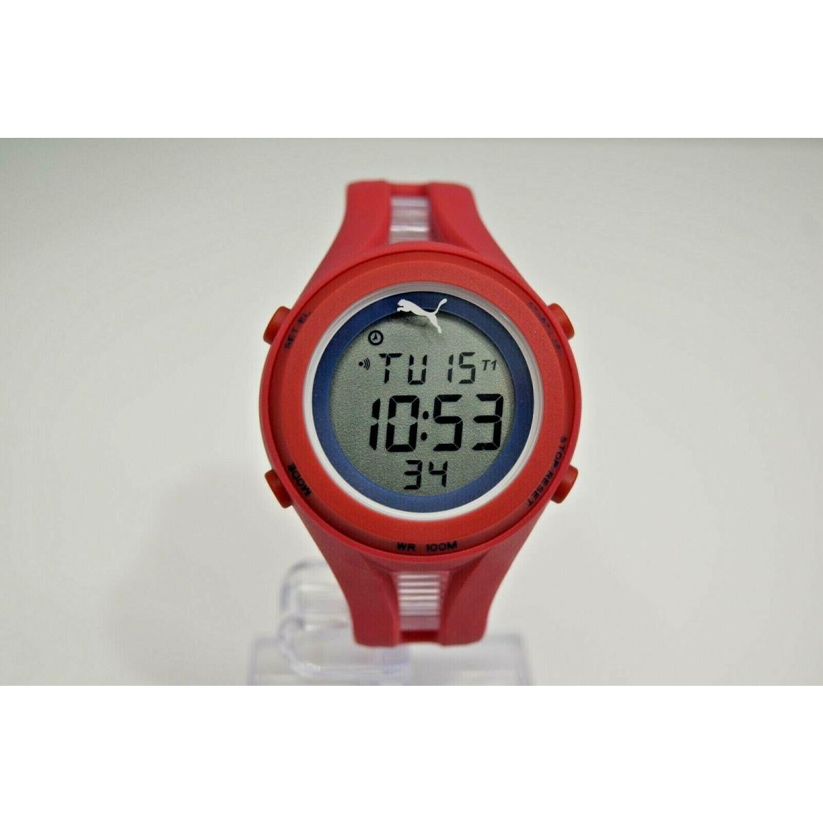 Puma Digital Multifunction Red Rubber PU911171002 Watch