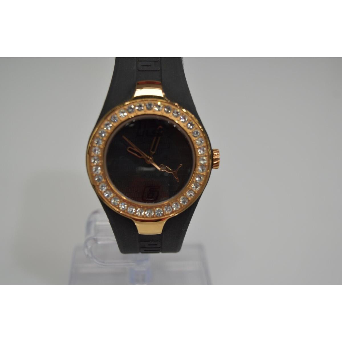 Puma Women`s Black Rubber RG SS Crystals PU101122008 Watch