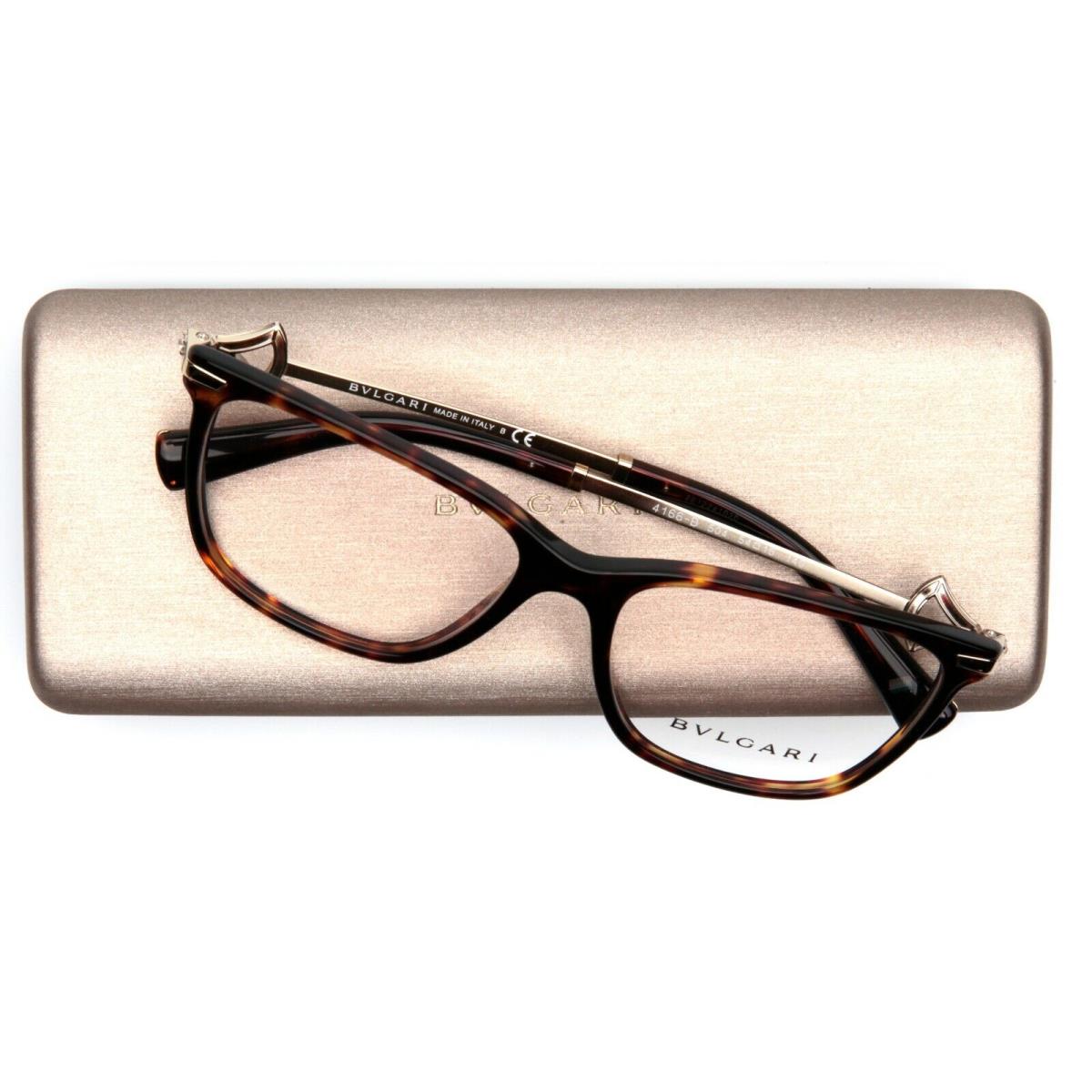 Bvlgari 4166-B 504 Tortoise Eyeglasses Glasses 54-16-140mm B40mm Italy