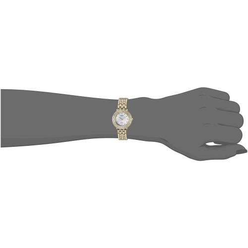 Seiko Women`s SUP374 Tressia Analog Display Japanese Quartz Gold Watch - Gold, Dial: White, Band: Gold