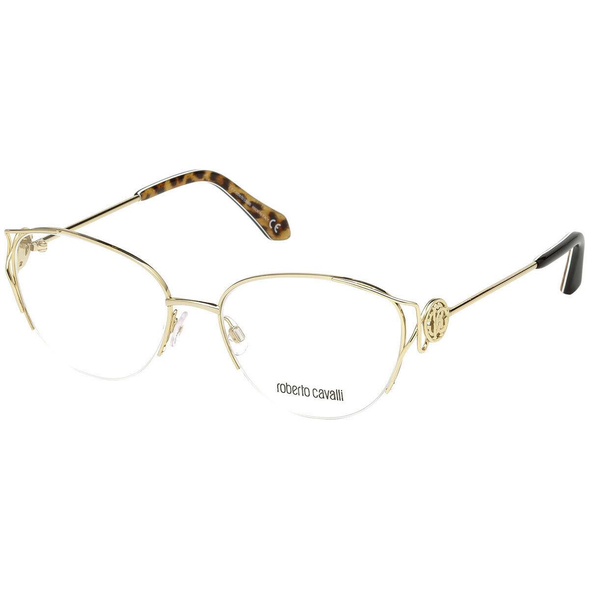 Roberto Cavalli Foiano RC 5052 032 Pale Gold Metal Eyeglasses Frame 54-17-130