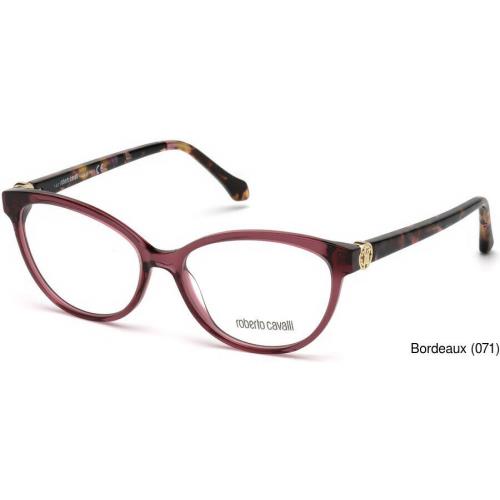 Roberto Cavalli Marliana RC5072 071 Bordeaux Eyeglasses Frame 54-15-140 Cat Eye