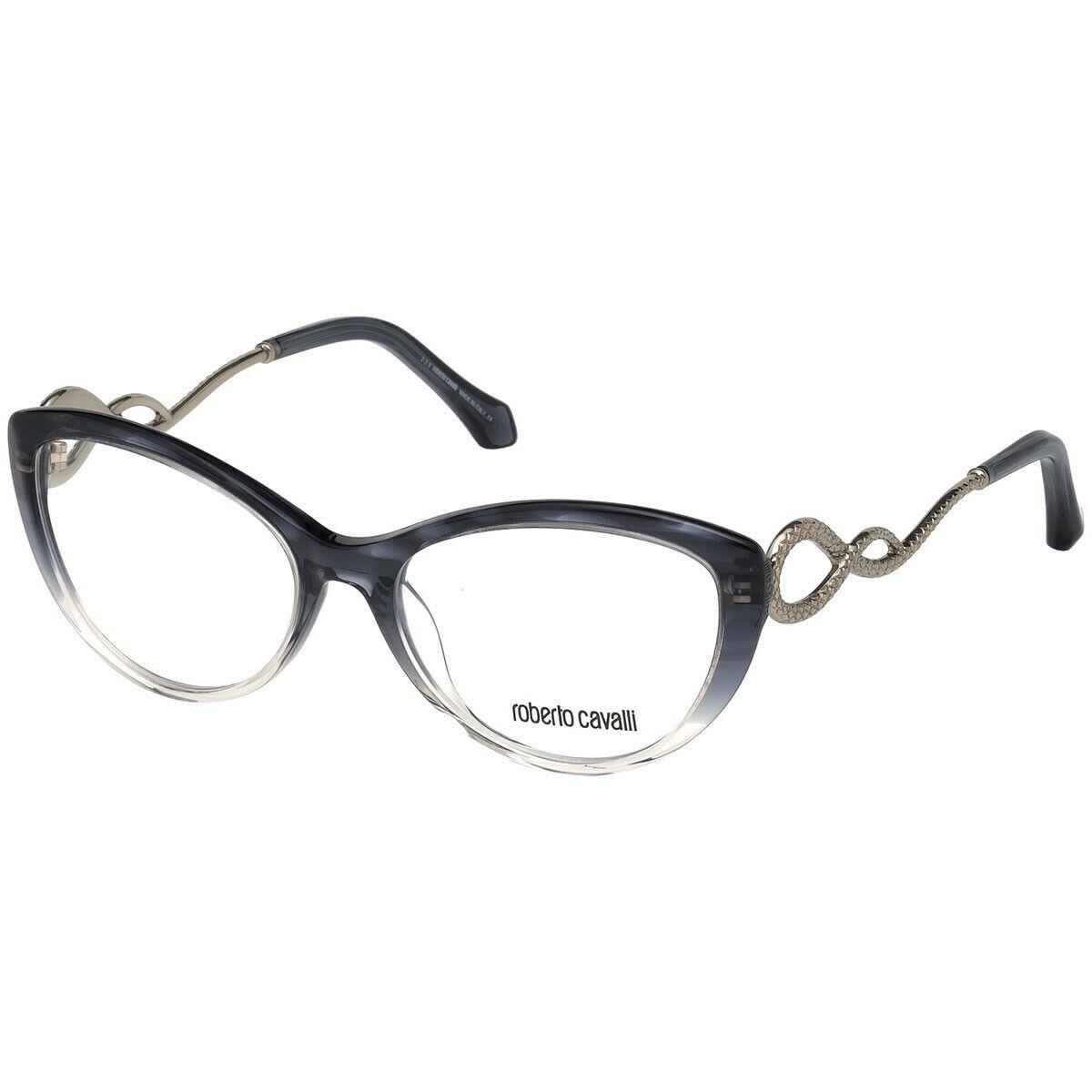 Roberto Cavalli Argentario RC 5009 Blue Grey Eyeglasses Frame 54-16-140 Cat Eye