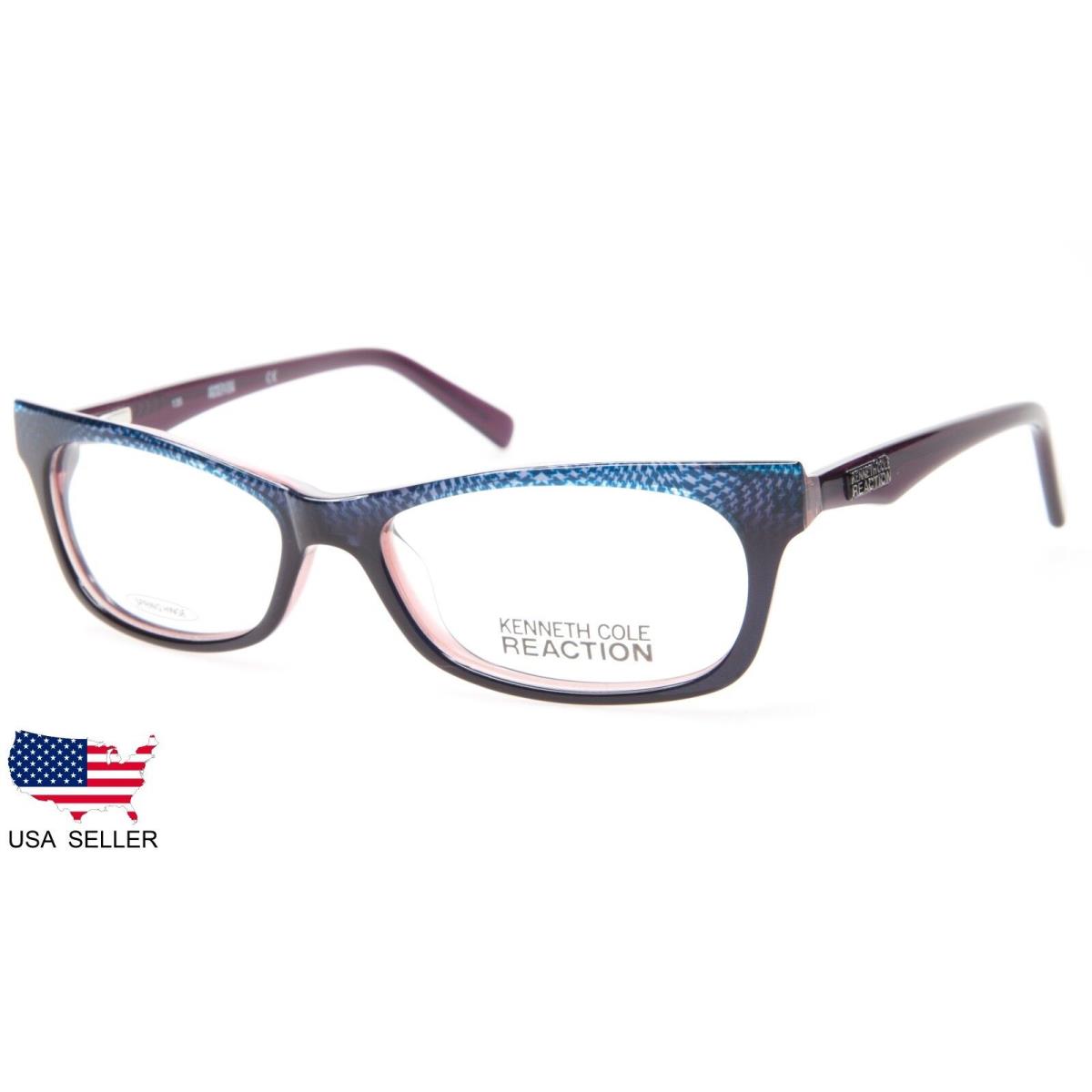 Kenneth Cole Reaction KC746 083 Violet with Pattern Eyeglasses 746 53-15-135