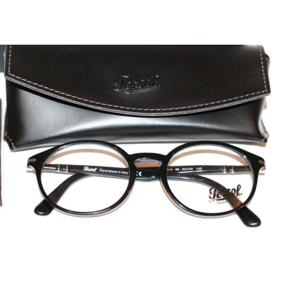 Persol P 3211-V 95 Black Eyeglasses Frames RX P3211-V 52-20