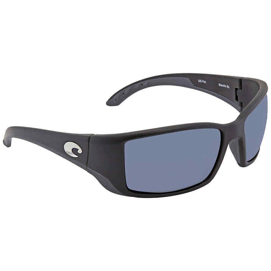 Costa Del Mar Blackfin Grey Polarized Polycarbonate Men`s Sunglasses BL 11 Ogp - Frame: Black, Lens: Grey