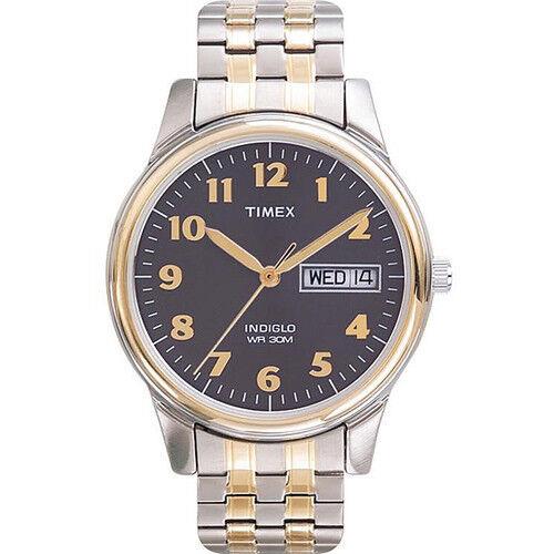 Timex T26481 Easy Reader Men`s 2-Tone Expansion Day/date Indiglo