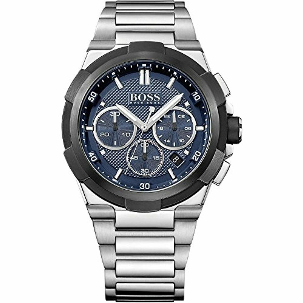 Hugo Boss Supernova Blue Dial Stainless Steel Chronograph Men s Watch 1513360 - Dial: Blue, Band: Silver