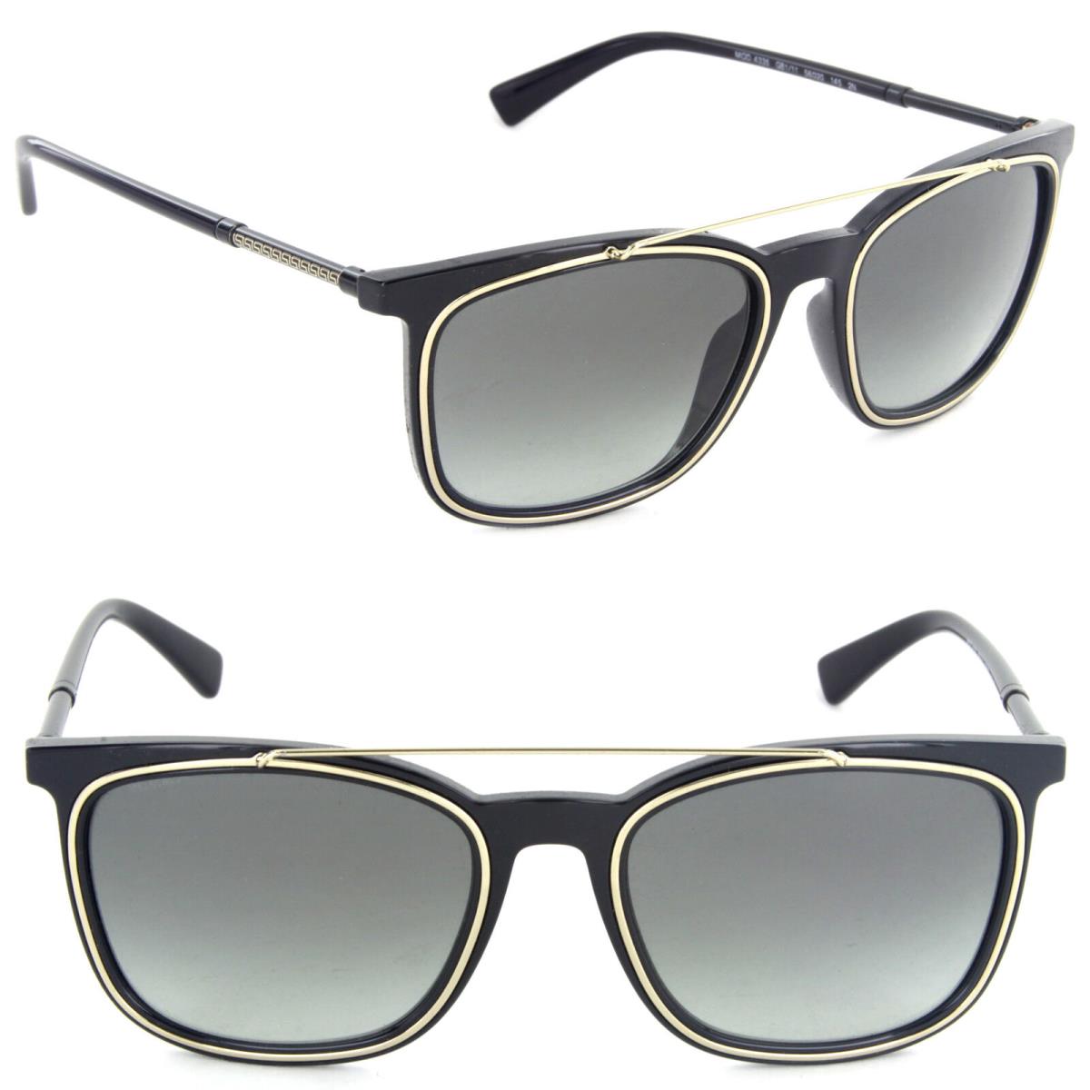 Versace VE4335-GB1/11-56 Square Sunglasses Black/gray Gradient Lens