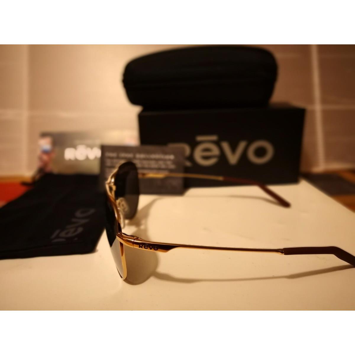 Revo sunglasses  - GOLD Frame, Crystal Graphite Polarized Lens