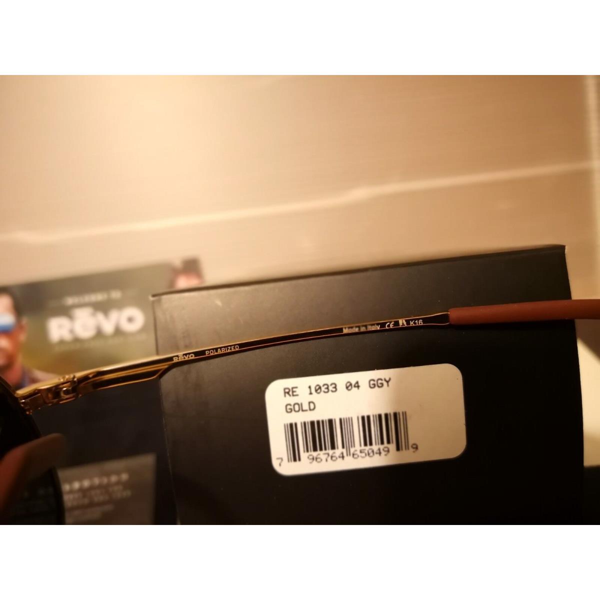 Revo sunglasses  - GOLD Frame, Crystal Graphite Polarized Lens