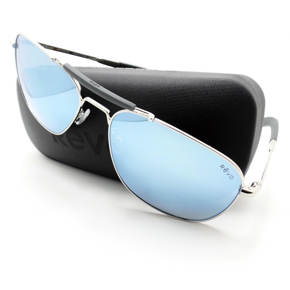 Revo Pierson Chrome Blue Water Mirror Polarized Sunglasses - Chrome Grey , Chrome Frame