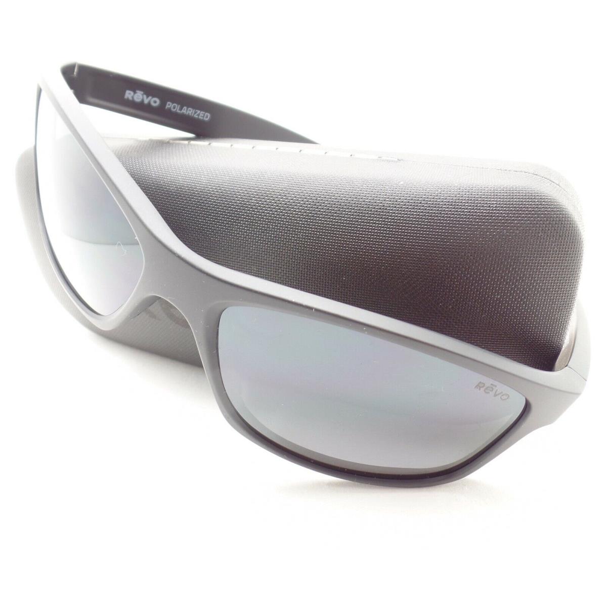 Revo Harness Matte Black Graphite Polarized Mirror Sunglasses - Matte Black , Black Frame, Gray Lens