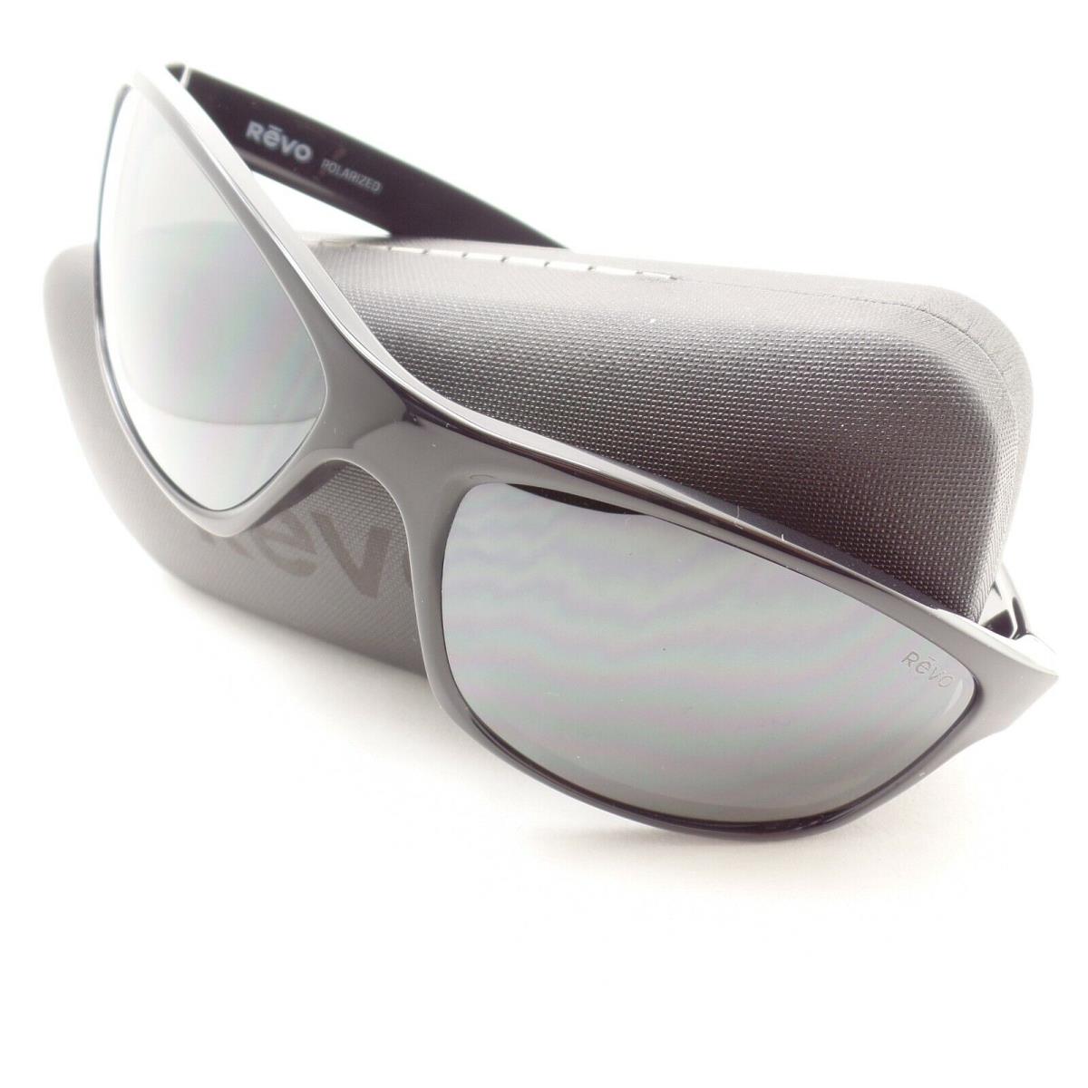 Revo Harness Shiny Black Graphite Polarized Mirror Sunglasses