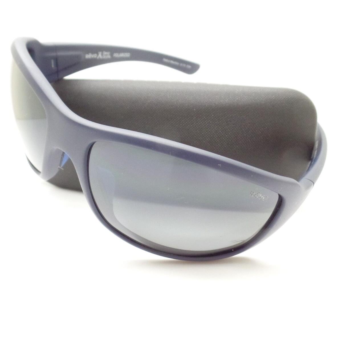 Revo Maverick Matte Blue Graphite Mirror Polarized Sunglasses - Grey (Blue) , Matte Blue Frame, Graphite Mirror Lens