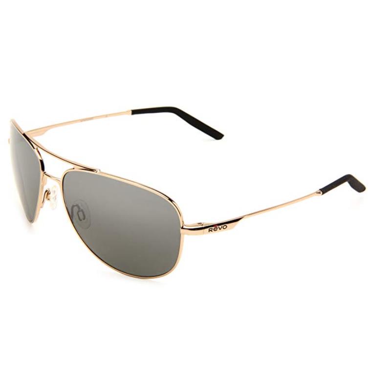 Revo Sunglasses Windspeed Polished Gold Graphite Polarized 3087-05